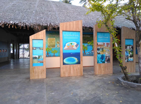 Marine Discovery Center entrance information board